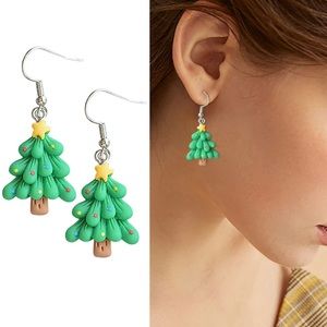 Christmas Earrings Christmas Tree Resin Costume Jewelry for Women Earrings
